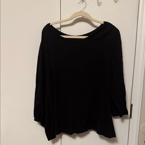 a.n.a Classic Black 3/4 Sleeve Tee